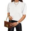 imageANRABESS Sweaters for Women Puff Short Sleeve Pullover Knit Blouses Casual Business Work Tops T Shirts 2025 Summer OutfitsWhite