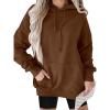 imageANRABESS Women Hoodies Long Sleeve Loose Fit Fleece Hooded Sweatshirts Drawstring Pullover Top With Pockets 2025 Fall OutfitsCaramel