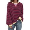 imageANRABESS Women Striped Sweatshirts Oversized Crewneck Long Sleeve Shirts Y2K Pullover Top 2025 Fall Outfits Fashion ClothesRed Blue