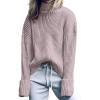 imageANRABESS Women Turtleneck Sweater 2025 Fall Fashion Long Sleeve Ribbed Chunky Knit Work Travel Pullover Top OutfitsGrey Khaki