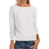 imageANRABESS Womens Long Sleeve Boat Neck Casual Soft Lightweight Basic Pullover Sweater Top 2025 Fall Shirt Work Travel OutfitsWhite
