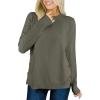 imageANRABESS Womens Long Sleeve Crewneck Casual Loose Side Button Knit Sweaters 2025 Trendy Fall Pullover Tops OutfitsOlive Green