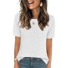 imageANRABESS Womens Short Sleeve Sweaters Summer Knit Tops Crewneck Casual Business Dressy Blouses 2025 Spring Outfits White Large