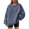 imageANRABESS Womens Sweatshirts Oversized Fleece Crew Neck Pullover Hoodies Casual Comfy 2025 Fall Fashion Basic SweatshirtGreyblue