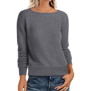 imageANRABESS Womens Long Sleeve Boat Neck Casual Soft Lightweight Basic Pullover Sweater Top 2025 Fall Shirt Work Travel OutfitsDark Grey
