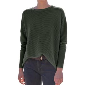 imageANRABESS Womens Oversized Batwing Long Sleeve Ribbed Knit Sweaters 2025 Fall OutfitsArmy Green