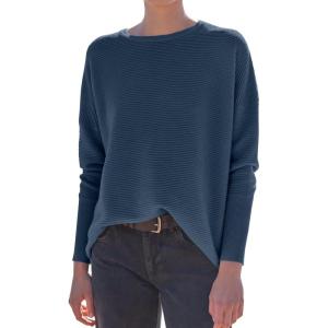 imageANRABESS Womens Oversized Batwing Long Sleeve Ribbed Knit Sweaters 2025 Fall OutfitsDusty Blue