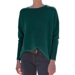 imageANRABESS Womens Oversized Batwing Long Sleeve Ribbed Knit Sweaters 2025 Fall OutfitsOpal Green