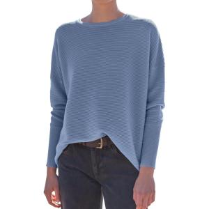 imageANRABESS Womens Oversized Batwing Long Sleeve Ribbed Knit Sweaters 2025 Fall OutfitsSmoky Blue