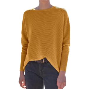 imageANRABESS Womens Oversized Batwing Long Sleeve Ribbed Knit Sweaters 2025 Fall OutfitsYellow