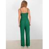 imageANRABESS Jumpsuits for Women 2025 Summer Dressy Spaghetti Strap Ribbed V Neck Wide Leg Overalls Flowy Romper Jumpers OutfitsDeep Green