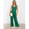 imageANRABESS Jumpsuits for Women 2025 Summer Dressy Spaghetti Strap Ribbed V Neck Wide Leg Overalls Flowy Romper Jumpers OutfitsDeep Green