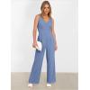 imageANRABESS Jumpsuits for Women 2025 Summer Dressy Spaghetti Strap Ribbed V Neck Wide Leg Overalls Flowy Romper Jumpers OutfitsDusty Blue