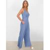 imageANRABESS Jumpsuits for Women 2025 Summer Dressy Spaghetti Strap Ribbed V Neck Wide Leg Overalls Flowy Romper Jumpers OutfitsDusty Blue