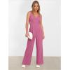 imageANRABESS Jumpsuits for Women 2025 Summer Dressy Spaghetti Strap Ribbed V Neck Wide Leg Overalls Flowy Romper Jumpers OutfitsDusty Pink