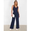 imageANRABESS Jumpsuits for Women 2025 Summer Dressy Spaghetti Strap Ribbed V Neck Wide Leg Overalls Flowy Romper Jumpers OutfitsNavy Blue