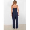 imageANRABESS Jumpsuits for Women 2025 Summer Dressy Spaghetti Strap Ribbed V Neck Wide Leg Overalls Flowy Romper Jumpers OutfitsNavy Blue
