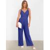 imageANRABESS Jumpsuits for Women 2025 Summer Dressy Spaghetti Strap Ribbed V Neck Wide Leg Overalls Flowy Romper Jumpers OutfitsRoyal Blue