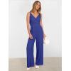 imageANRABESS Jumpsuits for Women 2025 Summer Dressy Spaghetti Strap Ribbed V Neck Wide Leg Overalls Flowy Romper Jumpers OutfitsRoyal Blue