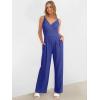 imageANRABESS Jumpsuits for Women 2025 Summer Dressy Spaghetti Strap Ribbed V Neck Wide Leg Overalls Flowy Romper Jumpers OutfitsRoyal Blue