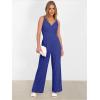 imageANRABESS Jumpsuits for Women 2025 Summer Dressy Spaghetti Strap Ribbed V Neck Wide Leg Overalls Flowy Romper Jumpers OutfitsRoyal Blue