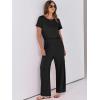 imageANRABESS Jumpsuits for Women Short Sleeve Wide Leg Casual Summer One Piece Jumper Rompers 2025 Beach Vacation Travel OutfitsBlack