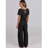 imageANRABESS Jumpsuits for Women Short Sleeve Wide Leg Casual Summer One Piece Jumper Rompers 2025 Beach Vacation Travel OutfitsBlack