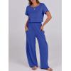 imageANRABESS Jumpsuits for Women Short Sleeve Wide Leg Casual Summer One Piece Jumper Rompers 2025 Beach Vacation Travel OutfitsBlue