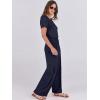 imageANRABESS Jumpsuits for Women Short Sleeve Wide Leg Casual Summer One Piece Jumper Rompers 2025 Beach Vacation Travel OutfitsNavy Blue