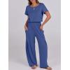 imageANRABESS Jumpsuits for Women Short Sleeve Wide Leg Casual Summer One Piece Jumper Rompers 2025 Beach Vacation Travel OutfitsRoyal Blue
