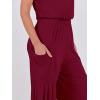 imageANRABESS Jumpsuits for Women Short Sleeve Wide Leg Casual Summer One Piece Jumper Rompers 2025 Beach Vacation Travel OutfitsWine Red
