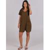imageANRABESS Rompers for Women Summer Casual Short Sleeve Jumpsuits V Neck Loose Fit One Piece Outfits with Pockets 2025 ClothesCoffee