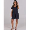 imageANRABESS Rompers for Women Summer Casual Short Sleeve Jumpsuits V Neck Loose Fit One Piece Outfits with Pockets 2025 ClothesNavy Blue