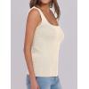 imageANRABESS Tank Tops for Women 2025 Summer Square Neck Rib Knit Sleeveless Basic Slim Fit Shirts Casual Top Trendy OutfitsBeige