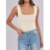 imageANRABESS Tank Tops for Women 2025 Summer Square Neck Rib Knit Sleeveless Basic Slim Fit Shirts Casual Top Trendy OutfitsBeige