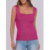 imageANRABESS Tank Tops for Women 2025 Summer Square Neck Rib Knit Sleeveless Basic Slim Fit Shirts Casual Top Trendy OutfitsHot Pink