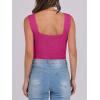 imageANRABESS Tank Tops for Women 2025 Summer Square Neck Rib Knit Sleeveless Basic Slim Fit Shirts Casual Top Trendy OutfitsHot Pink