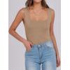 imageANRABESS Tank Tops for Women 2025 Summer Square Neck Rib Knit Sleeveless Basic Slim Fit Shirts Casual Top Trendy OutfitsKhaki