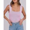 imageANRABESS Tank Tops for Women 2025 Summer Square Neck Rib Knit Sleeveless Basic Slim Fit Shirts Casual Top Trendy OutfitsLight Pink