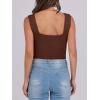 imageANRABESS Tank Tops for Women 2025 Summer Square Neck Rib Knit Sleeveless Basic Slim Fit Shirts Casual Top Trendy OutfitsRed Brown