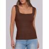 imageANRABESS Tank Tops for Women 2025 Summer Square Neck Rib Knit Sleeveless Basic Slim Fit Shirts Casual Top Trendy OutfitsRed Brown