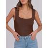 imageANRABESS Tank Tops for Women 2025 Summer Square Neck Rib Knit Sleeveless Basic Slim Fit Shirts Casual Top Trendy OutfitsRed Brown