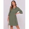 imageANRABESS Women Mini Dress Summer V Neck Ruffle Short Sleeve Shift Casual Tunic Dresses 2025 Loose Beach Vacation OutfitsArmy Green