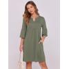 imageANRABESS Women Mini Dress Summer V Neck Ruffle Short Sleeve Shift Casual Tunic Dresses 2025 Loose Beach Vacation OutfitsArmy Green