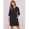 imageANRABESS Women Mini Dress Summer V Neck Ruffle Short Sleeve Shift Casual Tunic Dresses 2025 Loose Beach Vacation OutfitsBlack