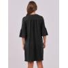 imageANRABESS Women Mini Dress Summer V Neck Ruffle Short Sleeve Shift Casual Tunic Dresses 2025 Loose Beach Vacation OutfitsBlack