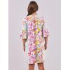 imageANRABESS Women Mini Dress Summer V Neck Ruffle Short Sleeve Shift Casual Tunic Dresses 2025 Loose Beach Vacation OutfitsMulticolour Floral