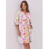imageANRABESS Women Mini Dress Summer V Neck Ruffle Short Sleeve Shift Casual Tunic Dresses 2025 Loose Beach Vacation OutfitsMulticolour Floral