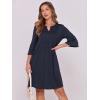 imageANRABESS Women Mini Dress Summer V Neck Ruffle Short Sleeve Shift Casual Tunic Dresses 2025 Loose Beach Vacation OutfitsNavy Blue