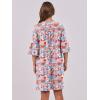 imageANRABESS Women Mini Dress Summer V Neck Ruffle Short Sleeve Shift Casual Tunic Dresses 2025 Loose Beach Vacation OutfitsPrint Floral